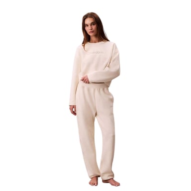 Calvin Klein Womens/Ladies Quilted Jogging Bottoms (Ivory)