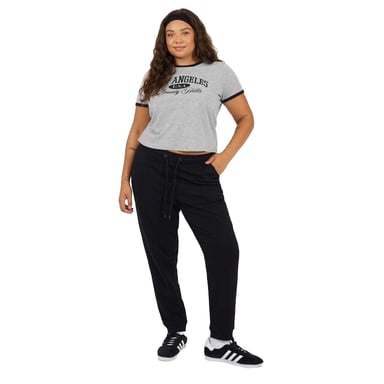 Brave Soul Womens/Ladies Plus Jogging Bottoms (Black)