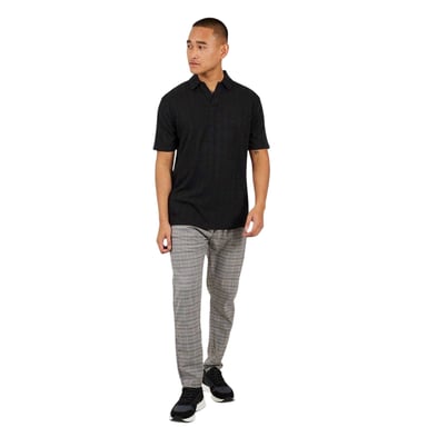 Brave Soul Mens Checked Jogging Bottoms (Grey)