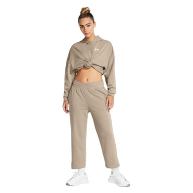 Under Armour Womens/Ladies Rival Terry Wide Leg Joggers (Timber Wolf/White)
