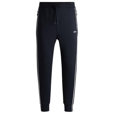 Boss Mens Hadiko Side Stripe Regular Jogging Bottoms (Dark Blue)