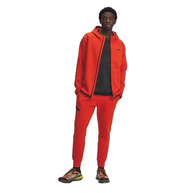 Under Armour Mens Unstoppable Fleece Zip Pocket Joggers (Orange)
