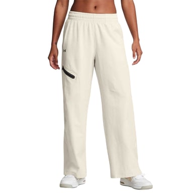Under Armour Womens/Ladies Unstoppable Woven Zip Pocket Relaxed Fit Joggers (White)