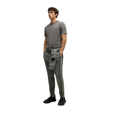 Boss Mens Hadiko Side Stripe Regular Jogging Bottoms (Pastel Grey)