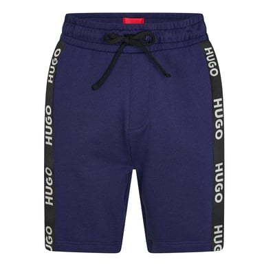Hugo Boss Mens Cotton Blend Side Logo Sweat Shorts (Navy)