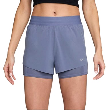 Nike Womens/Ladies FIT Swift 2 in 1 Running Shorts (Indigo)