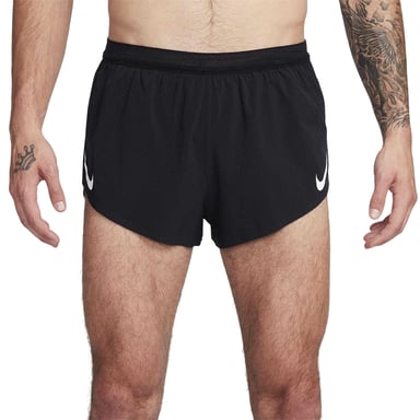 Nike Mens Aero 2 in 1 Running Shorts (Black/White)