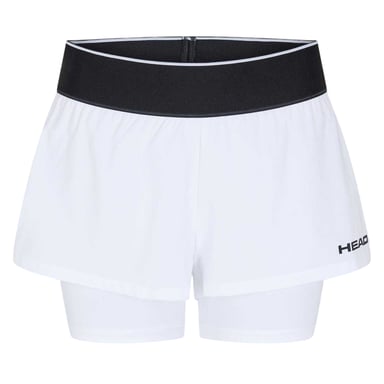Head Womens/Ladies Dynamic Layered Tennis Shorts (White)