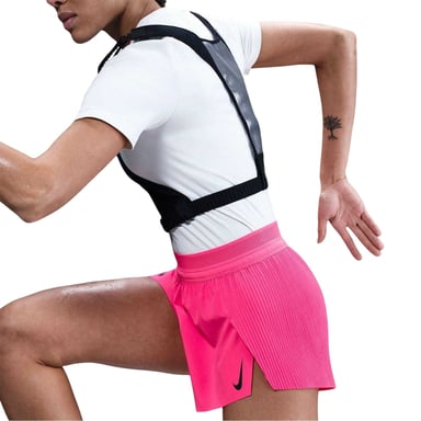 Nike Womens/Ladies Aero Swift Pleated Mid Rise Running Shorts (Hyper Pink)