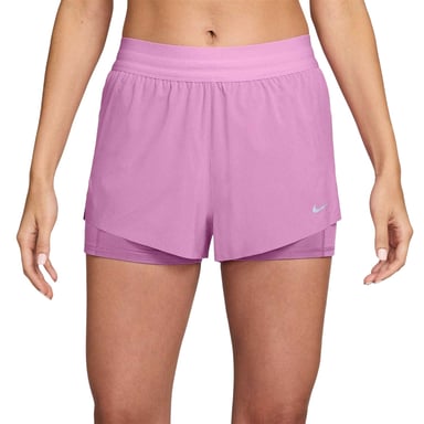 Nike Womens/Ladies FIT Swift 2 in 1 Running Shorts (Magenta)