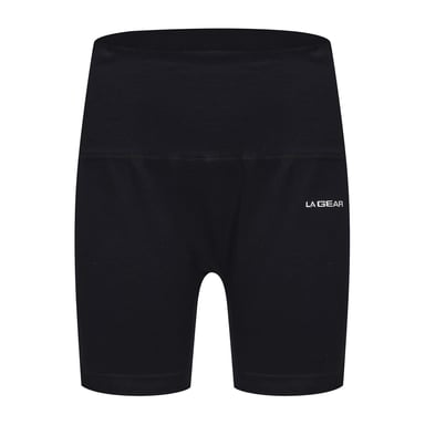 LA Gear Womens/Ladies Zip Pocket High Waist Cycling Shorts (Black)