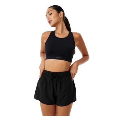 USA Pro Womens/Ladies 2 in 1 Running Shorts (Black)