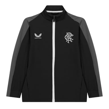 Castore Childrens/Kids Rangers FC Mock Neck Relaxed Fit Track Jacket (Black)