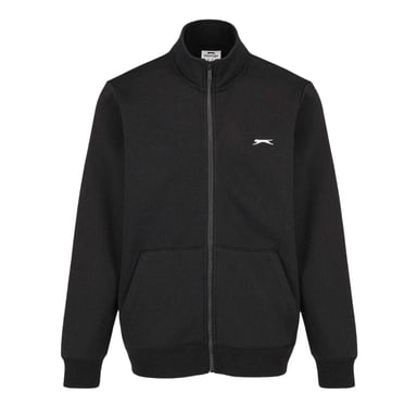 Slazenger Mens Logo Polycotton Full Zip Jacket (Black)