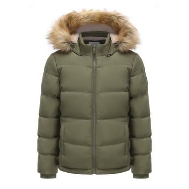 SoulCal Womens/Ladies Bubble Puffer Jacket (Khaki Green)