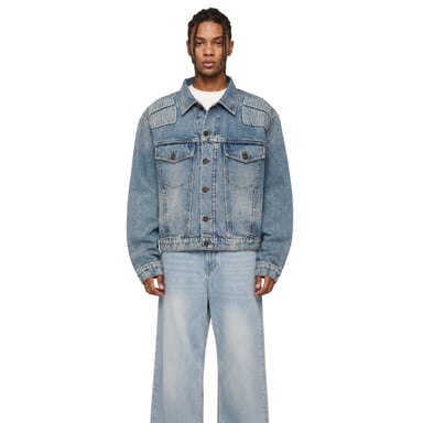 Boss Mens Little Rock Chest Pocket Denim Jacket (Turquoise/Aqua)
