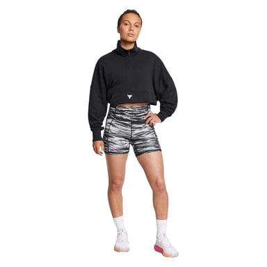 Under Armour Womens/Ladies Project Rock Zebra Print Skinny Running Shorts (Black)