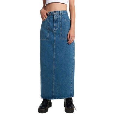 The Ragged Priest Womens/Ladies Carpenter Denim Maxi Skirt (Blue)