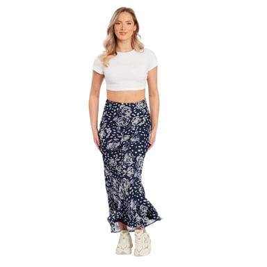 Influence Womens/Ladies Floral Maxi Skirt (Blue)