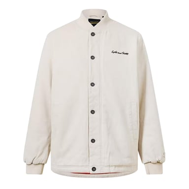 Lyle & Scott Mens Logo Wadded Jacket (Beige)