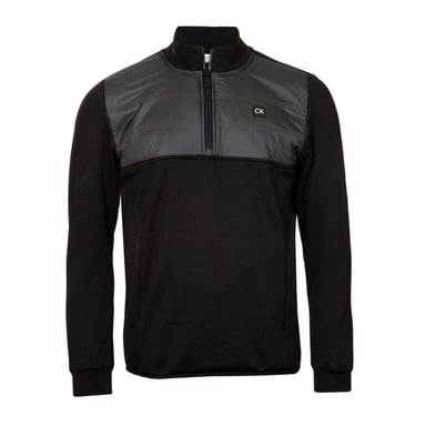 Calvin Klein Mens Half Zip Golf Jacket (Black)
