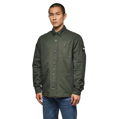 Weekend Offender Mens Hynde Baker Cotton Overshirt (Green)