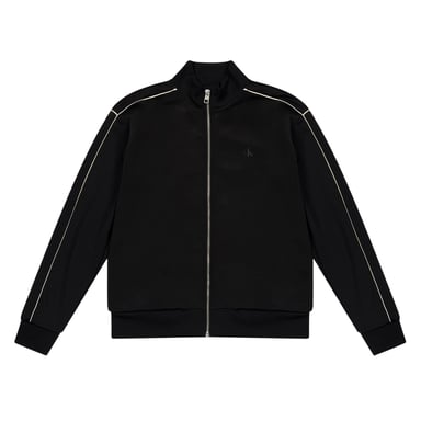 Calvin Klein Childrens/Kids Jeans Contrast Piping Track Jacket (Black)