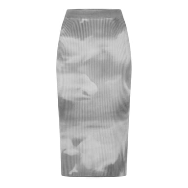 Diesel Womens/Ladies Betty Tie Dye Wool Blend Slim Pencil Skirt (Frost Gray)