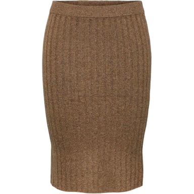 Pieces Womens/Ladies Cava Ribbed Pencil Skirt (Fossil)