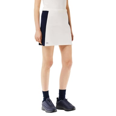 Lacoste Womens/Ladies Colour Block Pique Mini Skirt (White/Navy)