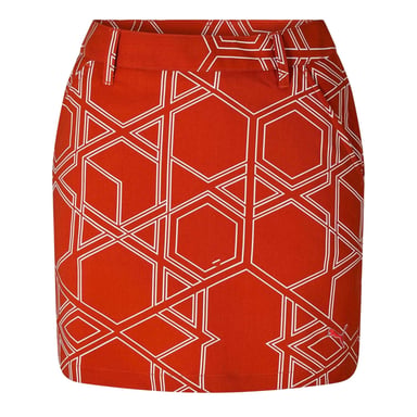 Puma Womens/Ladies Geometric Golf Skort (Red)