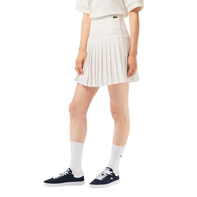 Lacoste Womens/Ladies Knitted Tennis Skirt (White)