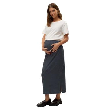 Mamalicious Womens/Ladies Textured Knit Maternity Tube Skirt (Stormy Weather)