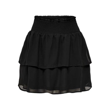 Only Womens/Ladies Tiered Regular Mini Skirt (Black)