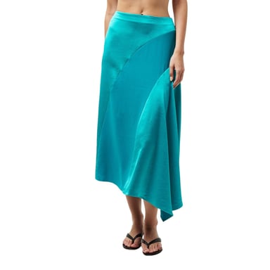 Ted Baker Womens/Ladies Asymmetric Woven Midi Skirt (Bright Green)