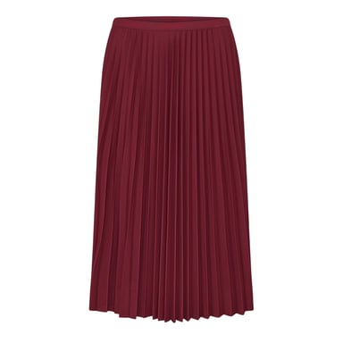 Lacoste Womens/Ladies Pleated Polyester Midi Skirt (Zinfandel)