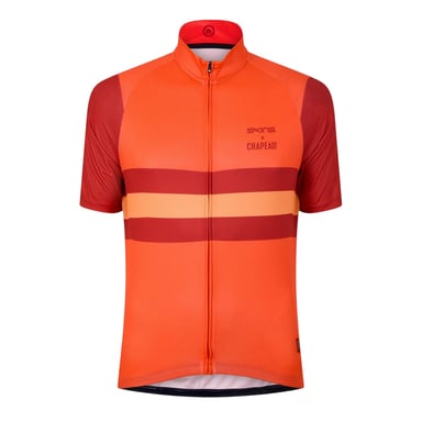 Skins Mens Zip Neck Slim Cycling Jacket (Red)