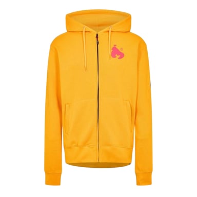 Money Mens Back Print Full Zip Hoodie (Yellow)