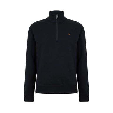Farah Mens Wilsdon Fleece Quarter Zip Sweatshirt (True Navy)