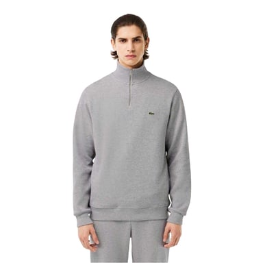 Lacoste Mens Cotton Blend Quarter Zip Sweatshirt (Light)