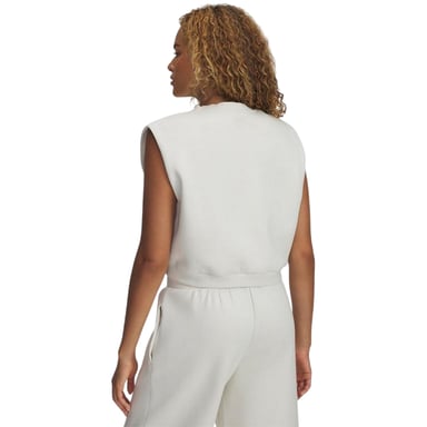 Under Armour Dames Unstoppable fleece mouwloze trui (Crème)