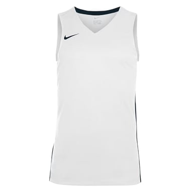 Nike Childrens/Kids V Neck Sleeveless Basketball Jersey (White/Black)