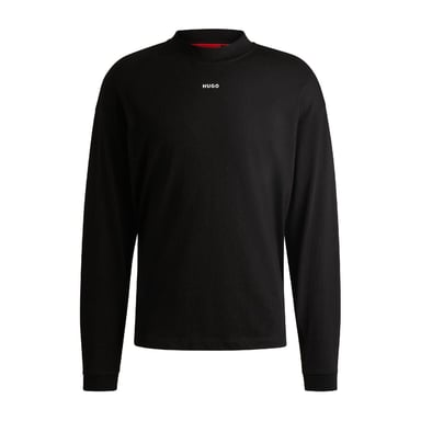 Hugo Mens Mock Neck Long-Sleeved T-Shirt (Black)