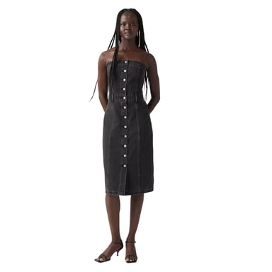 Levis Womens/Ladies Denim Midi Dress (Black)