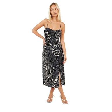 Brave Soul Womens/Ladies Sweetheart Midi Dress (Black/White)