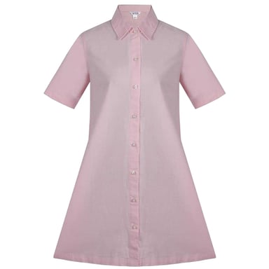 Miso Mini-shirtjurk met kraag voor dames (Oxford-stijl) (Roze)