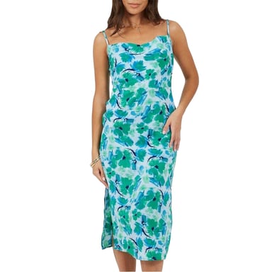 Brave Soul Womens/Ladies Floral Spaghetti Strap Midi Dress (Green/Blue)