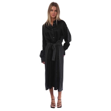 Diesel Womens/Ladies D-Paige-Stram Rayon Shirt Dress (Black Print)