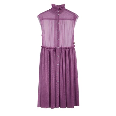 Levis Womens/Ladies Radical Sheer Banded Collar Sleeveless Midi Dress (Purple)