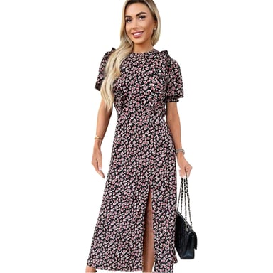 AX Paris Womens/Ladies Rose Print Midi Dress (Multicoloured)